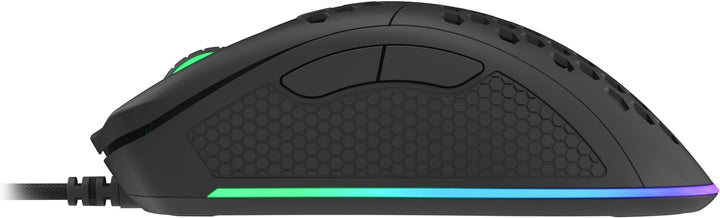 Genesis Gaming Maus KRYPTON 555 RGB kabelgebunden schwarz, Schwarz
