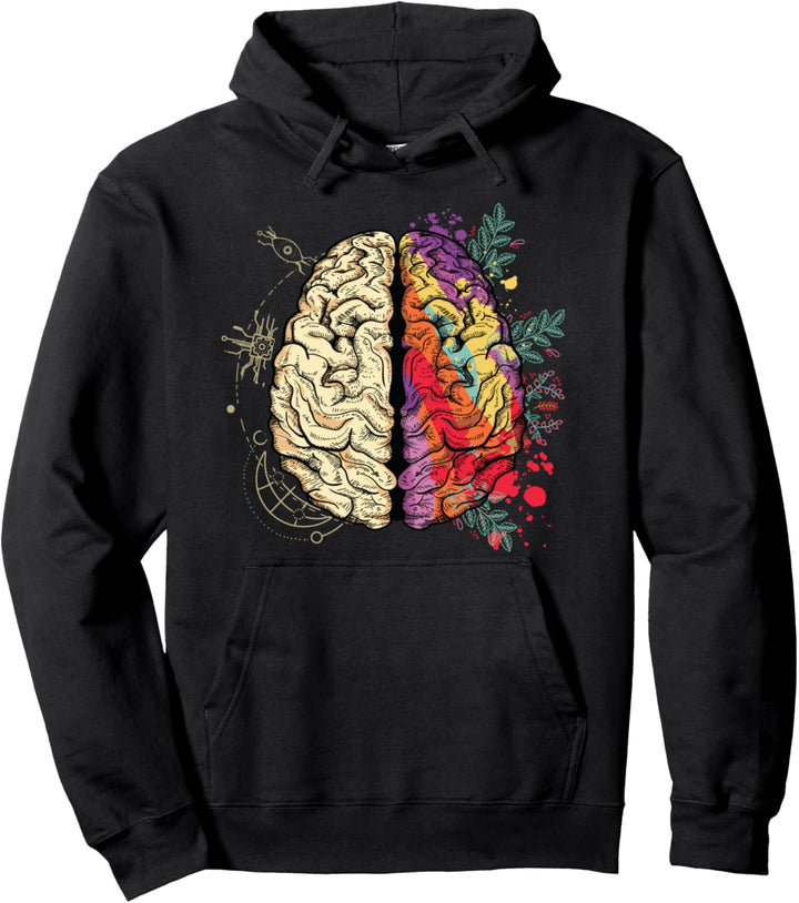 Kreative und logische Anatomie des menschlichen Gehirns Pullover Hoodie