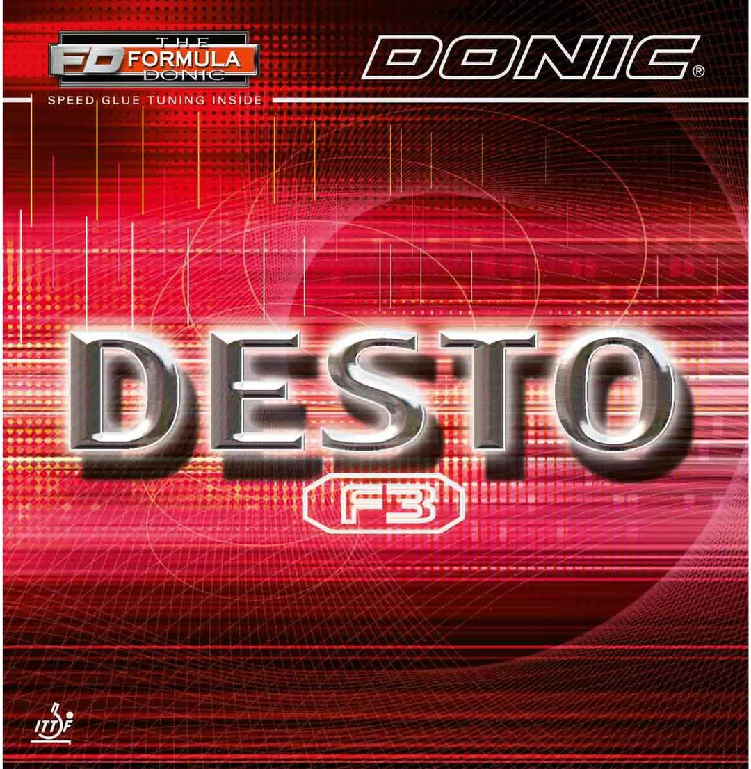 DONIC Belag Desto F3 Farbe 2,3 mm, schwarz, Grösse 2,3 mm, schwarz