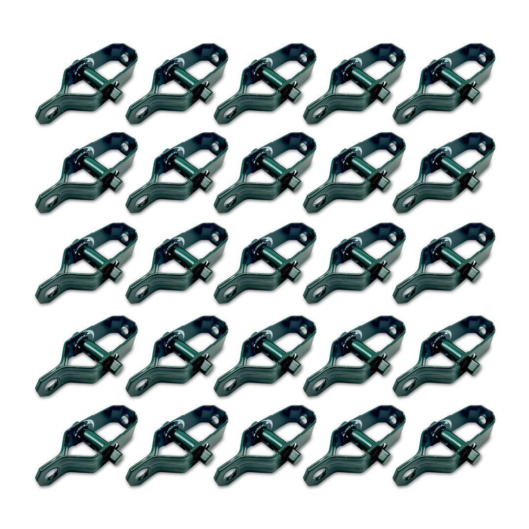 DOJA Industrial | Drahtspanner aus verzinkt Stahl | PACK 25 | Grün | Spanner für Spanndraht, Maschen