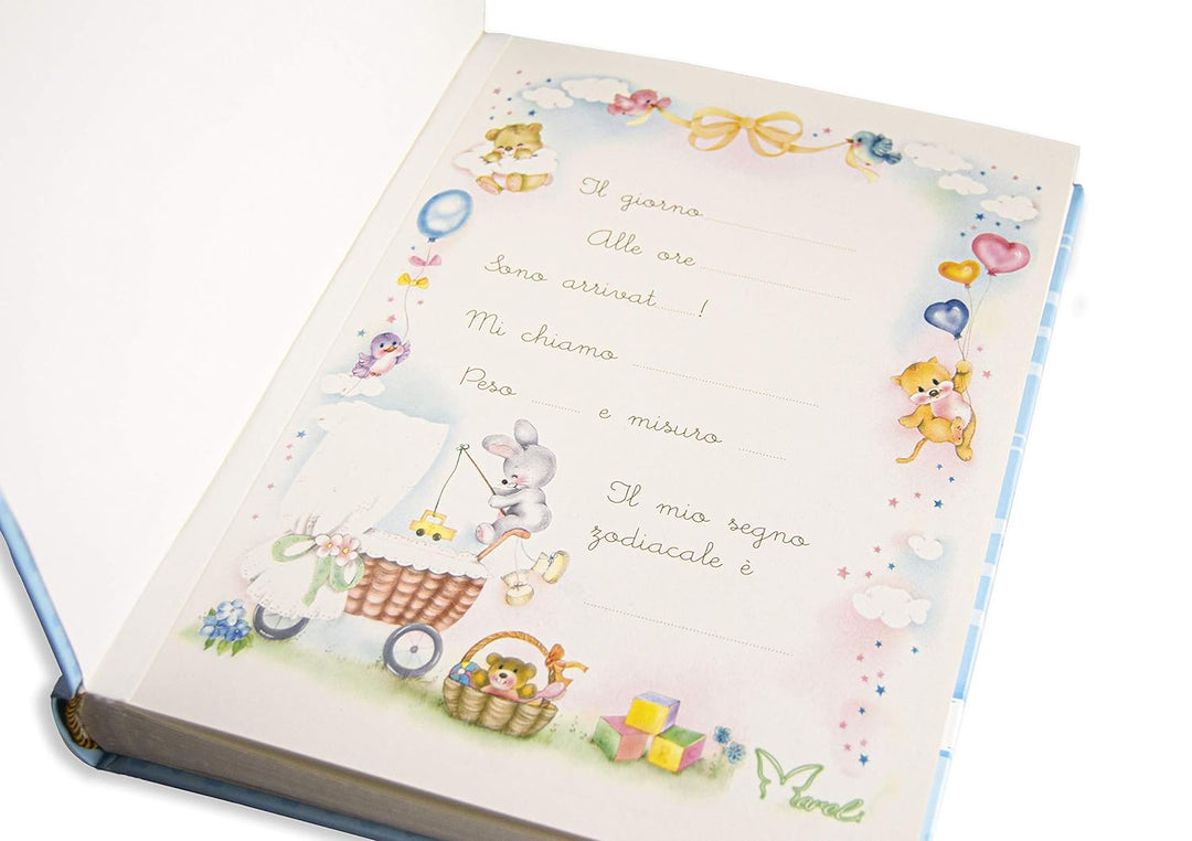 Fotoalbum, Rosa, Geburt für Mädchen, mit Tagebuch, 23 x 30 cm, 56 weisse Seiten und 4 personalisierb