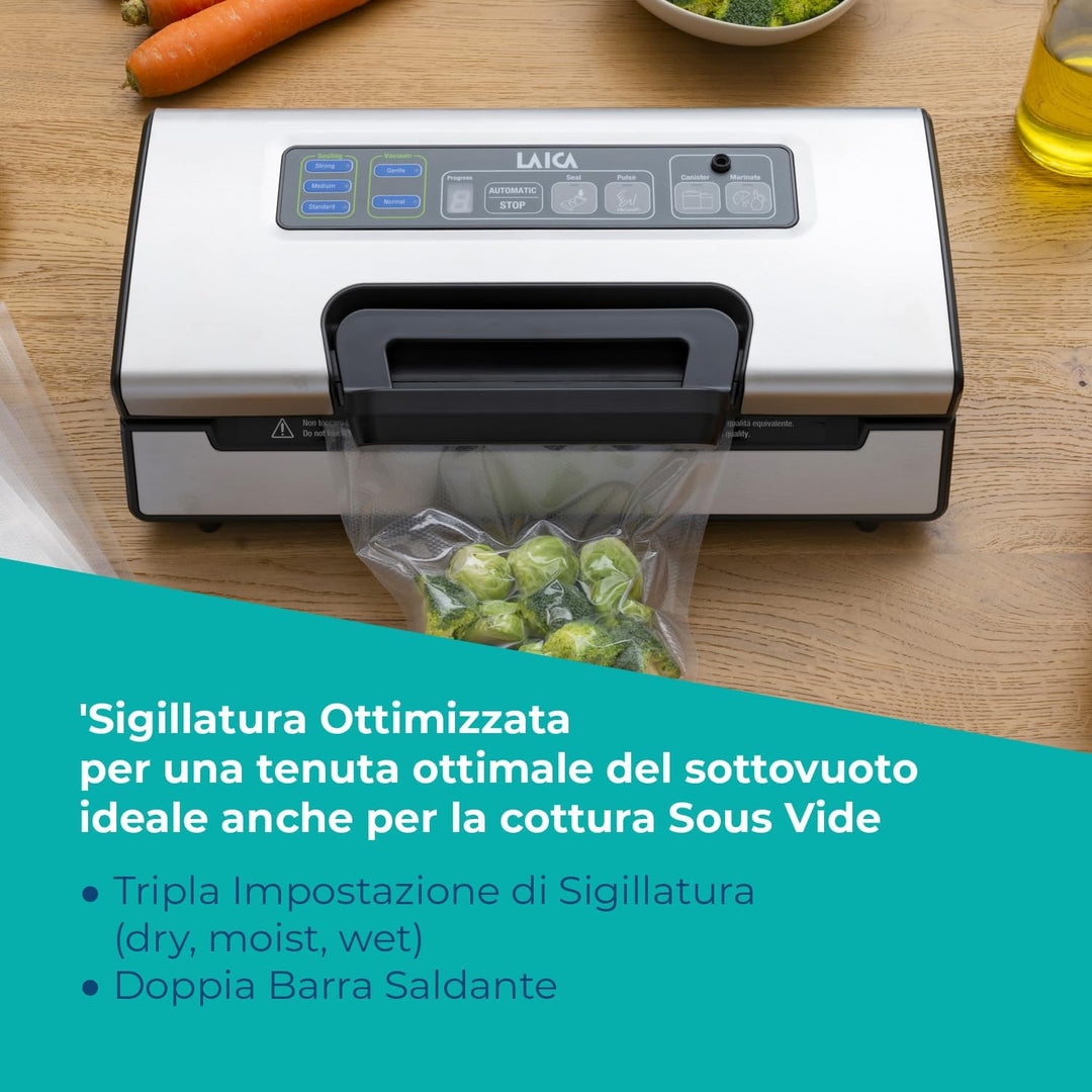 LAICA VT3220 Professionelle Vakuumiermaschine – geeignet für alle Arten von Lebensmitteln – schnelle