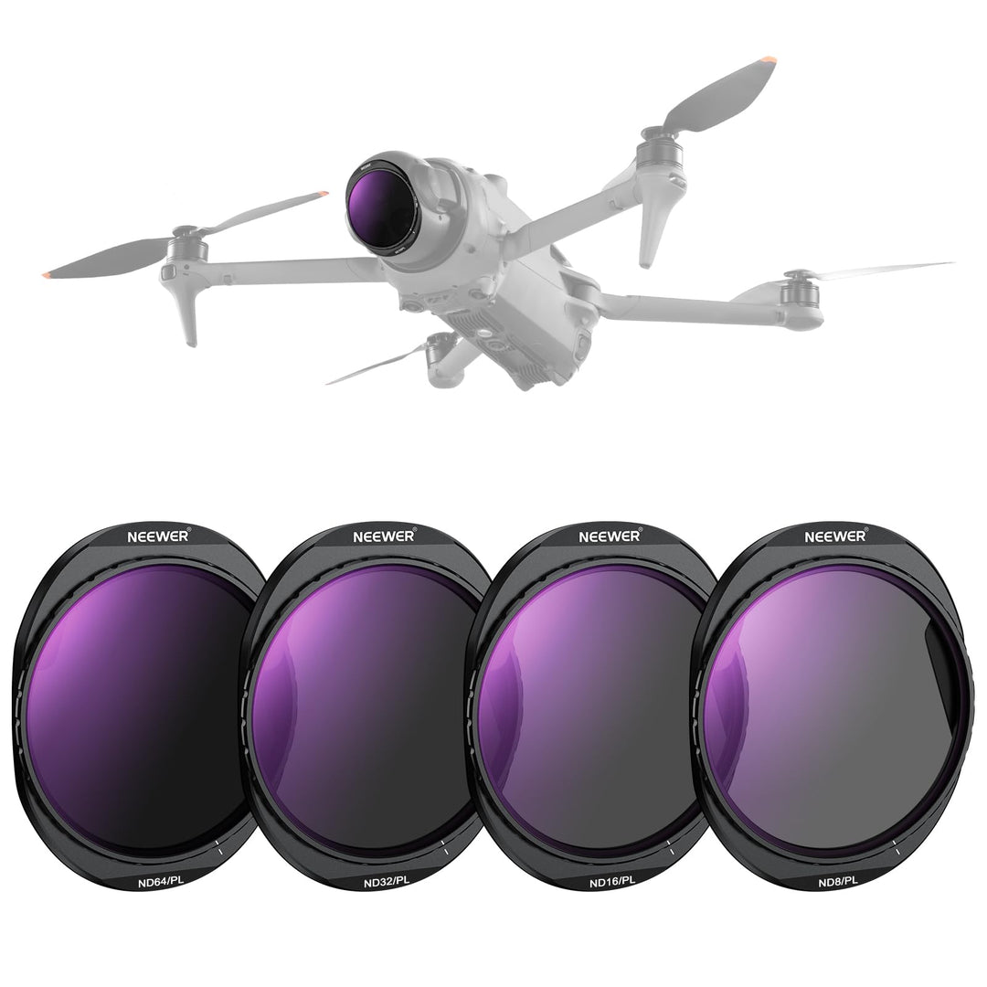 NEEWER ND Filter Set kompatibel mit DJI Mavic 4 Pro (4er Pack), aufschraubbarer ND8/PL+ND16/PL+ND32/