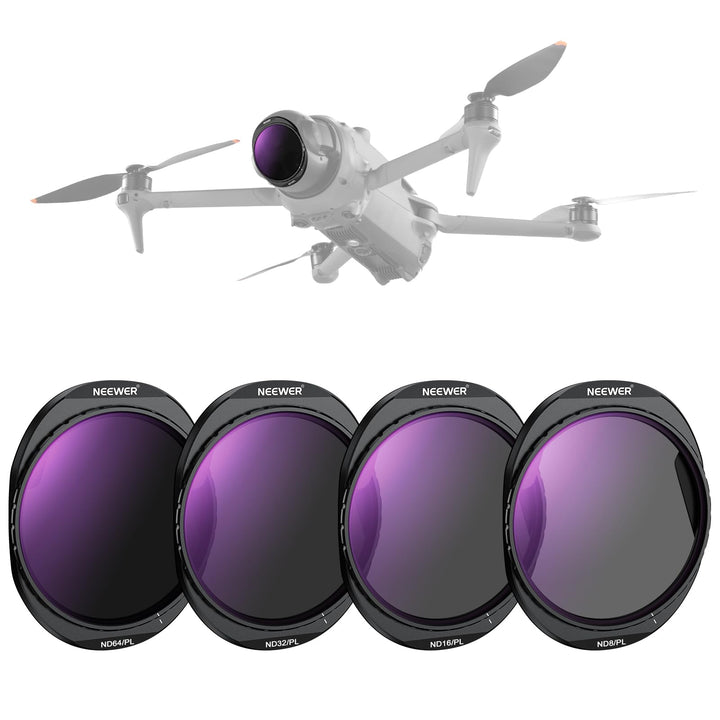 NEEWER ND Filter Set kompatibel mit DJI Mavic 4 Pro (4er Pack), aufschraubbarer ND8/PL+ND16/PL+ND32/
