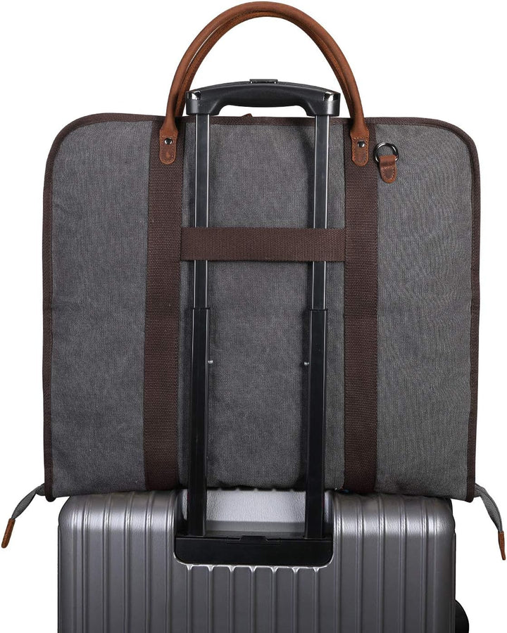S-ZONE Herren Kleidersack Anzugtasche Canvas Kleidertasche für Geschäftsreisen L Grey-l, L Grey-l