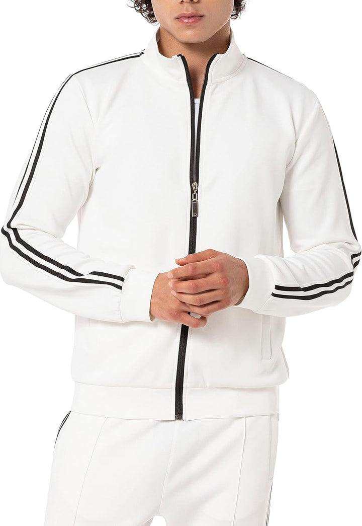 Redbridge Herren Sweatjacke mit Reissverschluss Sweatshirt Trainingsjacke S Ecru, S Ecru