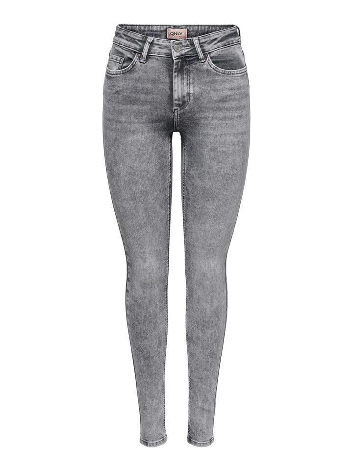 ONLY Female Skinny Jeans ONLBLUSH Mittlere Taille Skinny Fit Jeans XS Light Grey Denim, XS Light Gre
