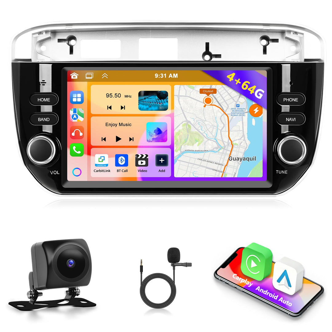 4GB+64GB Autoradio für FIAT Punto 10-16/Linea 12-15 mit Wireless Carplay/Android Auto, Bildschirm Ca