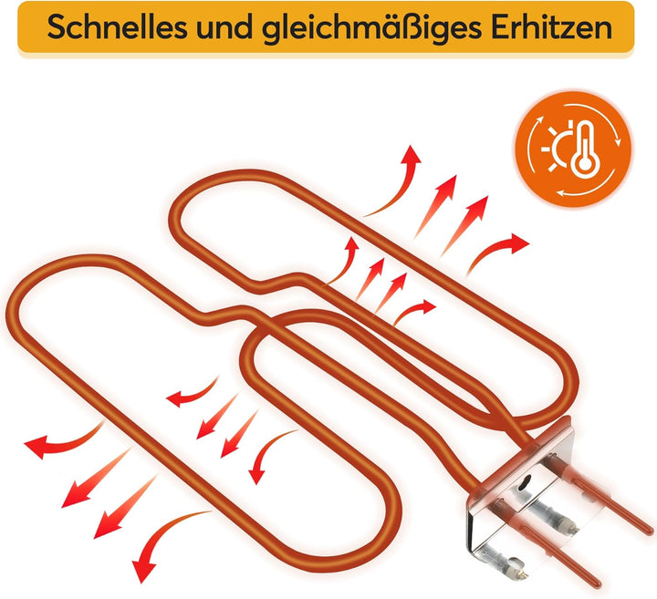 Gemsaya Ersatzteil Heizelemen 80342 80343 65620 für Weber Elektrogrill, 2200W 230V Grill Heizelement