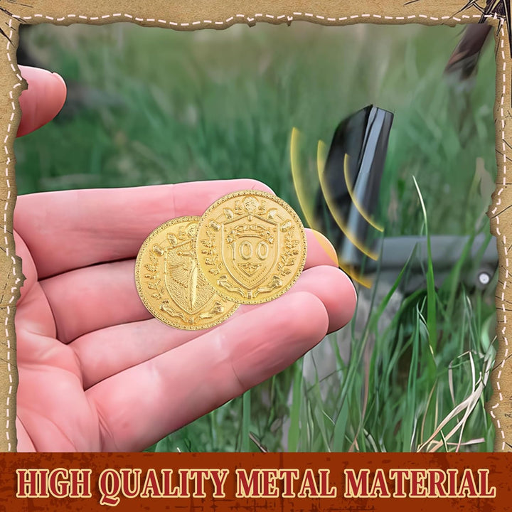 Byhoo 50 PCS Metall DND Münzen, 1,2“ Gold Silber Kupfer Token mit Nennwert für Brettspiel und Tablet