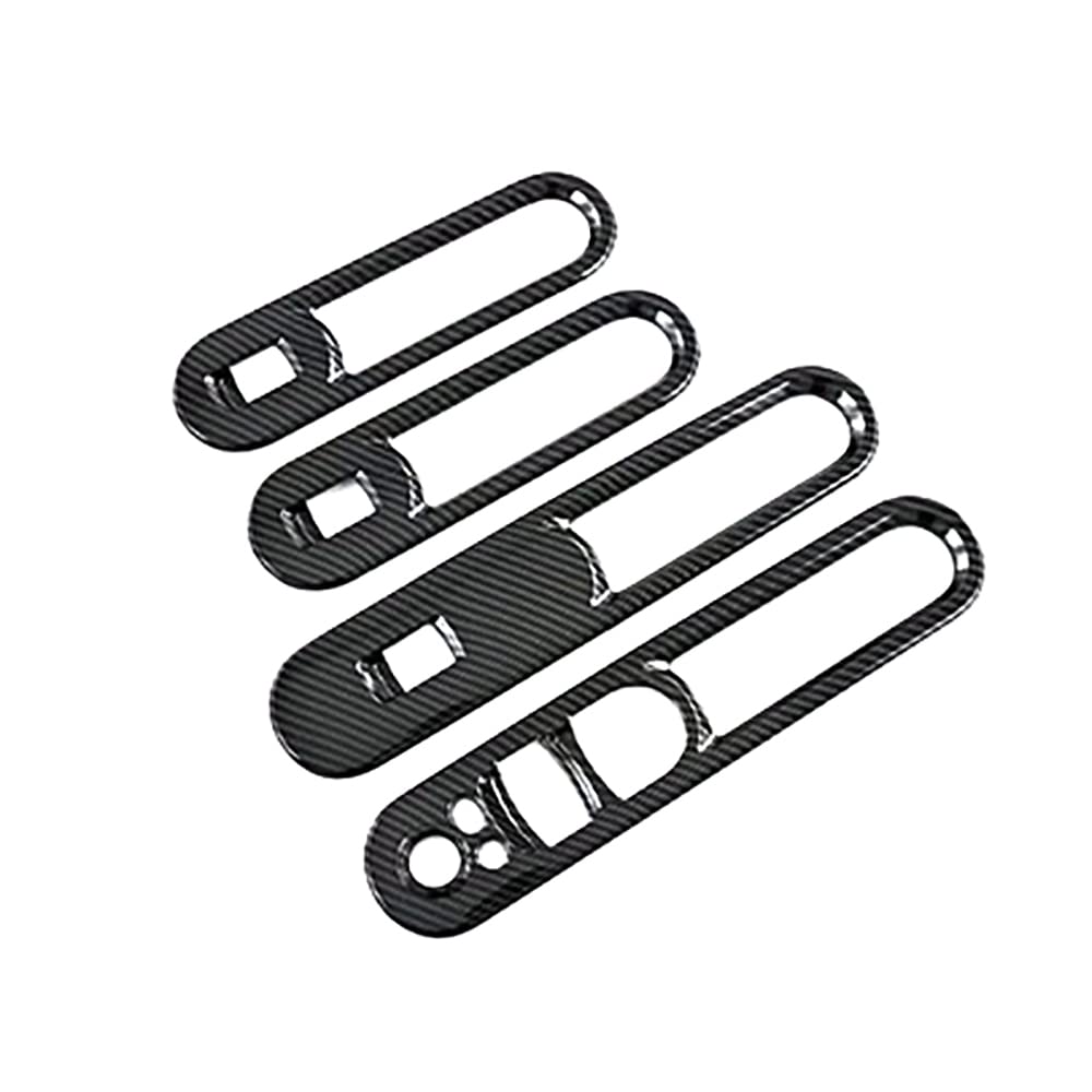 Riloer Carbon-Faser-Türfensterschalter-Abdeckungsverkleidung für BMVV Mini Clubman (F54) 2016-2022