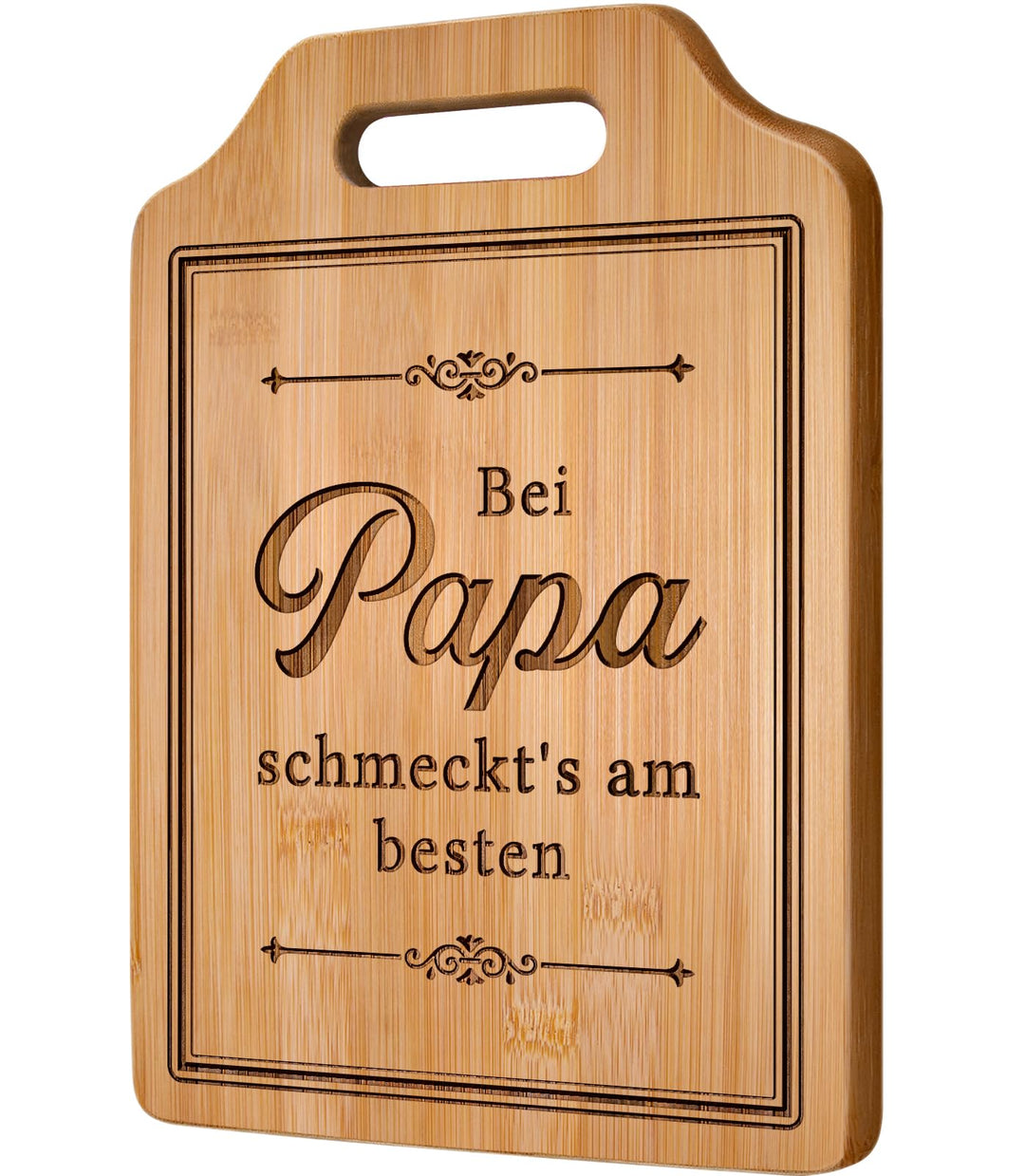 Giftasy Papa Geschenk Geburtstag - Graviertes Bambus-Schneidebrett mit Spruch, Geburtstagsgeschenk f