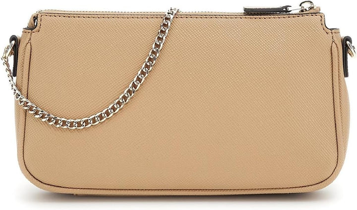 Guess Noelle Dbl Pouch Crossbody Bag Beige, Beige