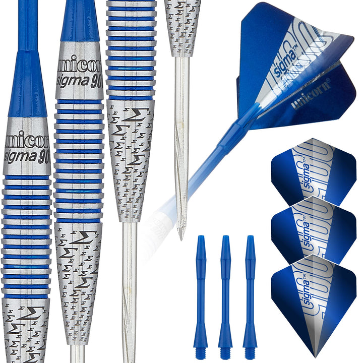 ‎Unicorn Sigma Stability Dartpfeile mit Stahlspitze 25 g silber/blue, 25 g silber/blue