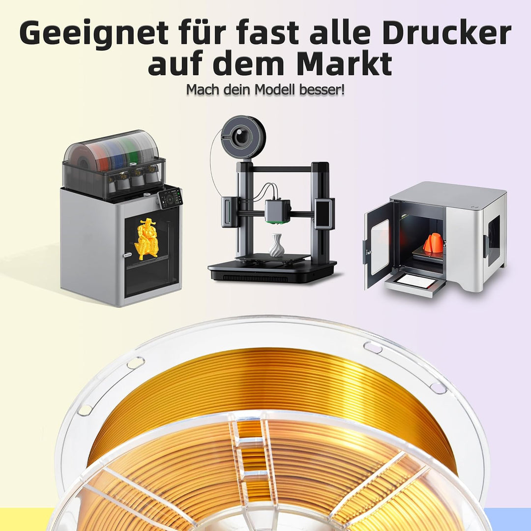 iBOSSPLA Plus Shiny Silk 3D Drucker Filament 1.75mm, Silk PLA+ 3D Druck Filament mit Seidenglattes,