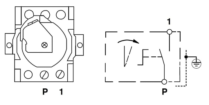 geba Schalteinsatz J-1T/1 Taster einseitig tastend für Schlüsselschalter Garagentor Tür Tor Schranke