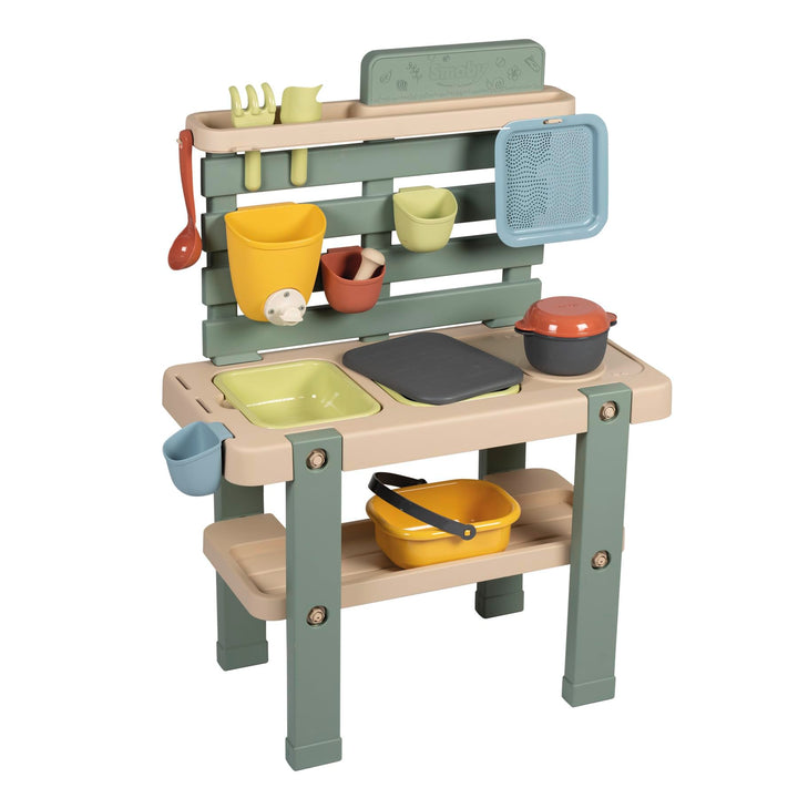 Smoby Life - Matschküche für Kinder - Outdoor-Spielküche mit Zubehör - 90% Recyclinganteil, UV-bestä