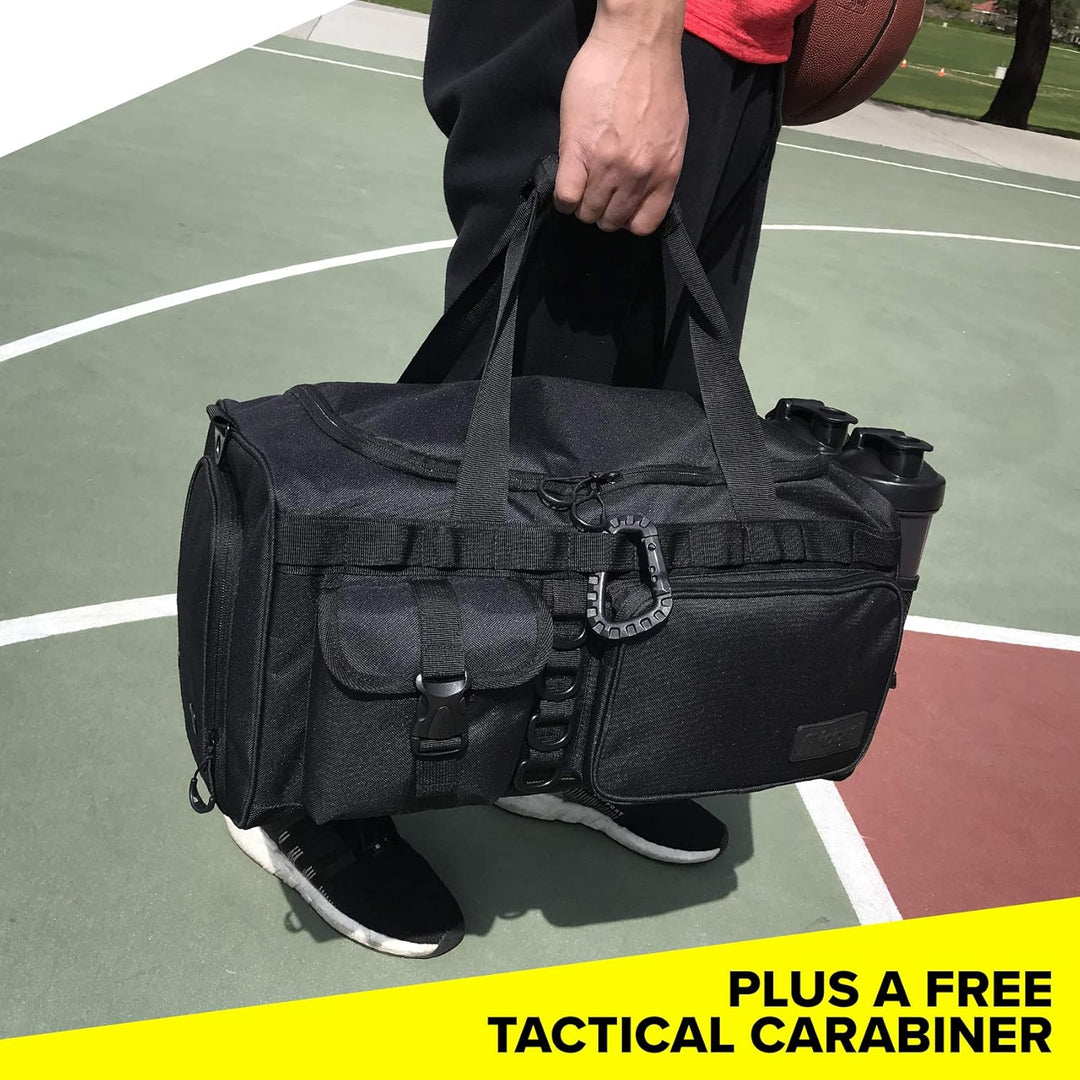 Fitdom Taktische Sporttasche mit Schuhfach, 50.8 cm, 32 l, 20"x10"x10", Seesack mit Griff und Schult