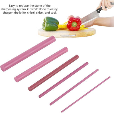 Professional Ruby Whetstone, 6 PCS 30000# Grit Polishing Oil Stone Sharpener Sharpening Stone Whetst