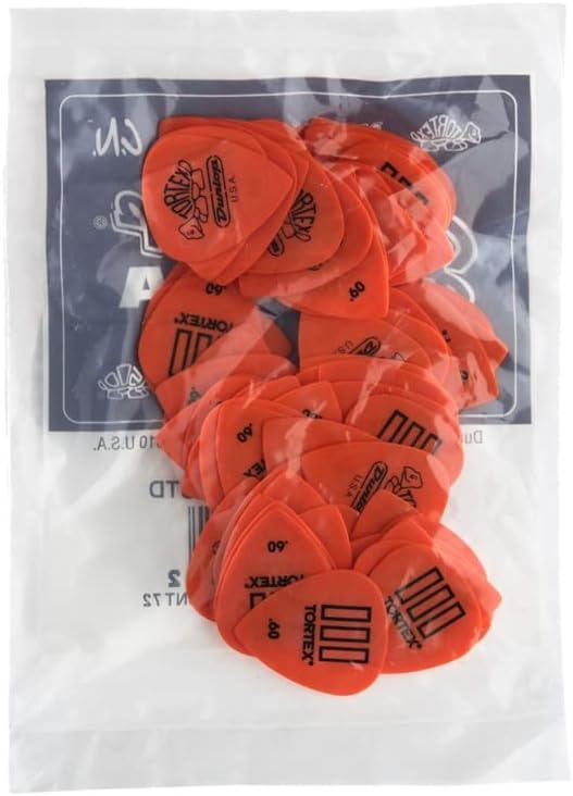 Dunlop Pick Tortex III 0.60 - Orange Packung mit 72 Stück