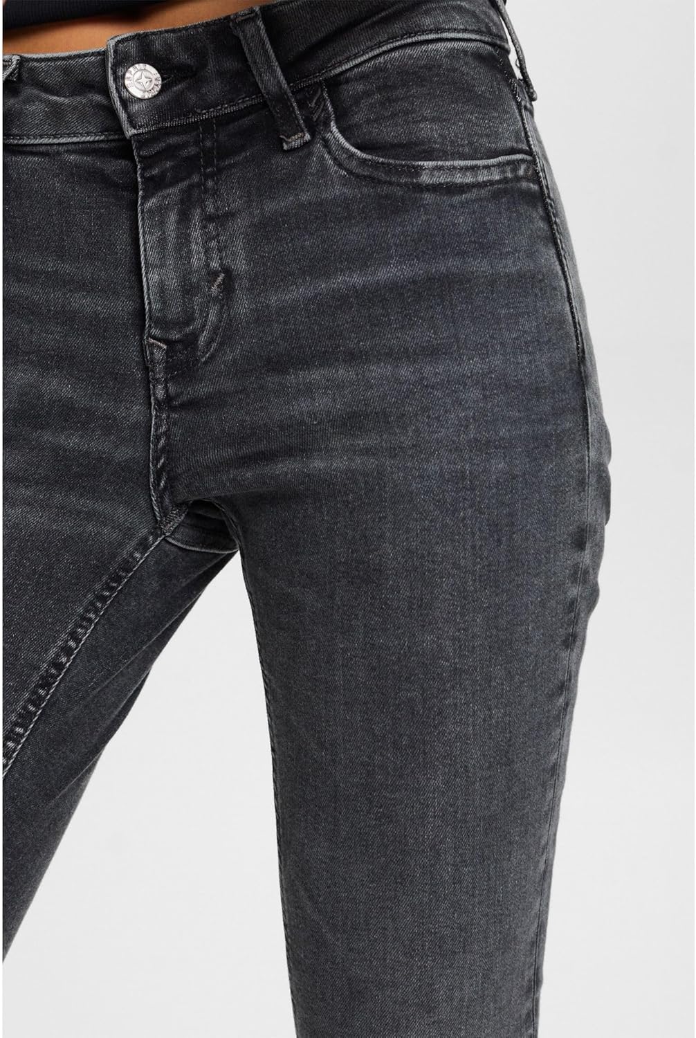 ESPRIT Skinny Jeans mit mittlerer Bundhöhe 25W / 32L Black Dark Washed, 25W / 32L Black Dark Washed