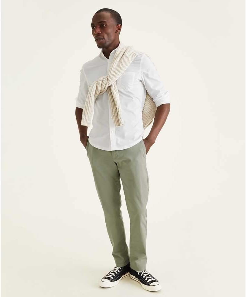 Dockers Herren Original Hemd Slim S Lucent White, S Lucent White