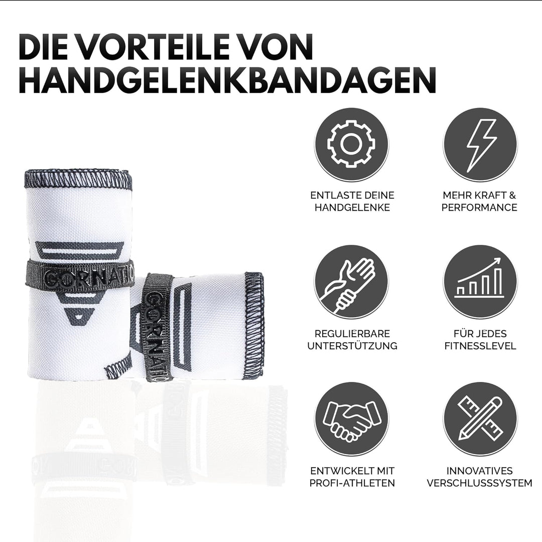 GORNATION Handgelenk-Bandagen - Performance Wrist Wraps für Fitness, Gym, Calisthenics &amp; Kraftsport