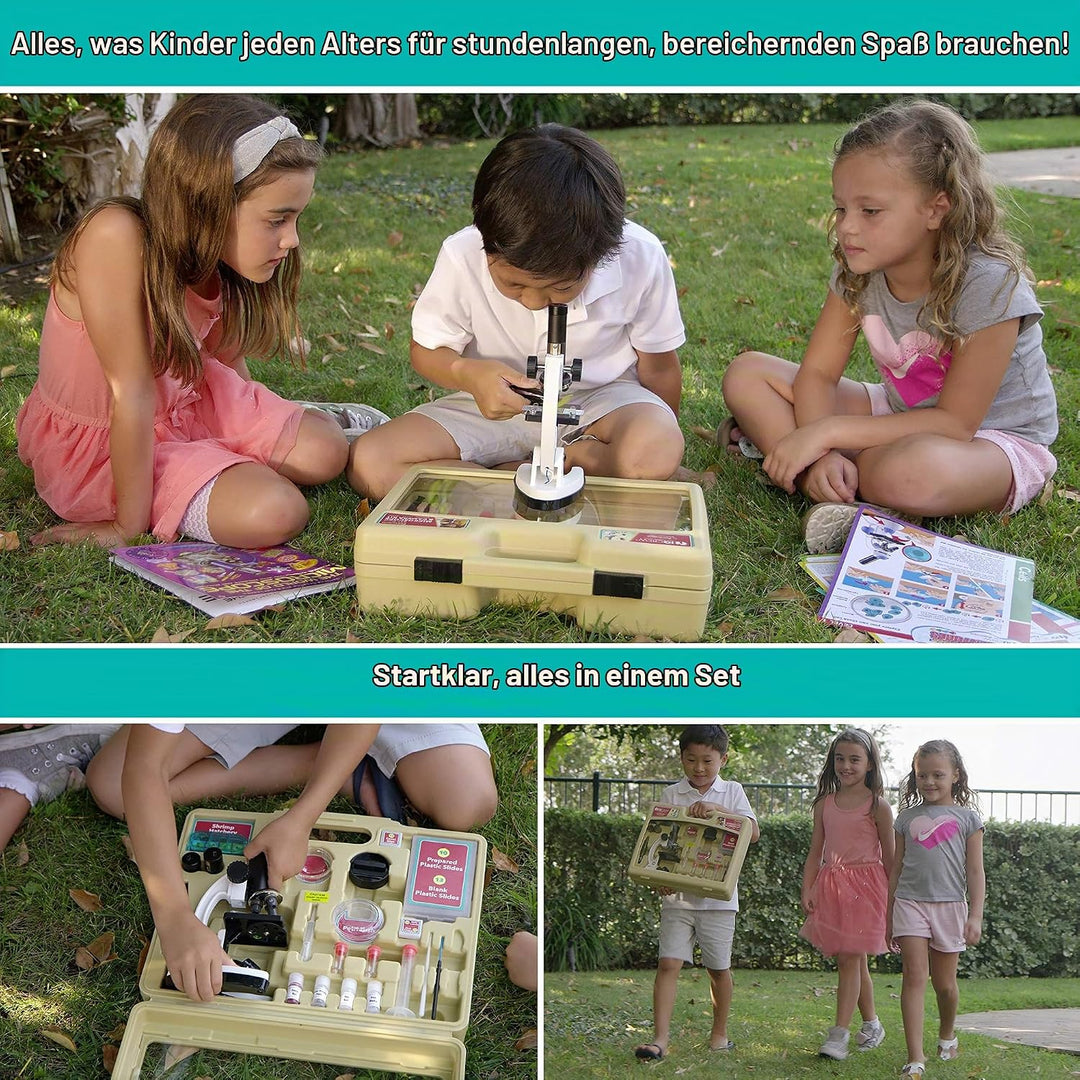 AmScope M40-K-MDM35 IQCREW von 120X 1200X Kids 85+ Stück Premium-Mikroskop-STEM-Kit mit Farbkamera,
