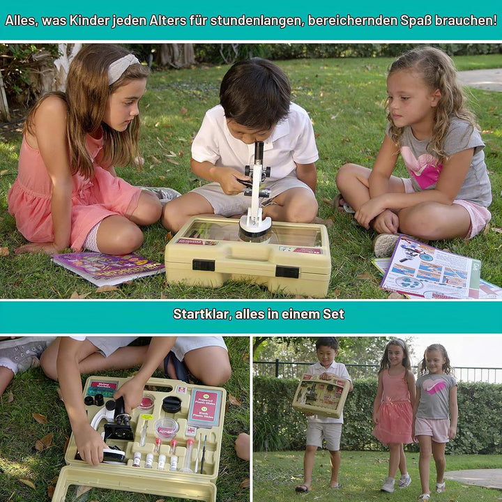 AmScope M40-K-MDM35 IQCREW von 120X 1200X Kids 85+ Stück Premium-Mikroskop-STEM-Kit mit Farbkamera,