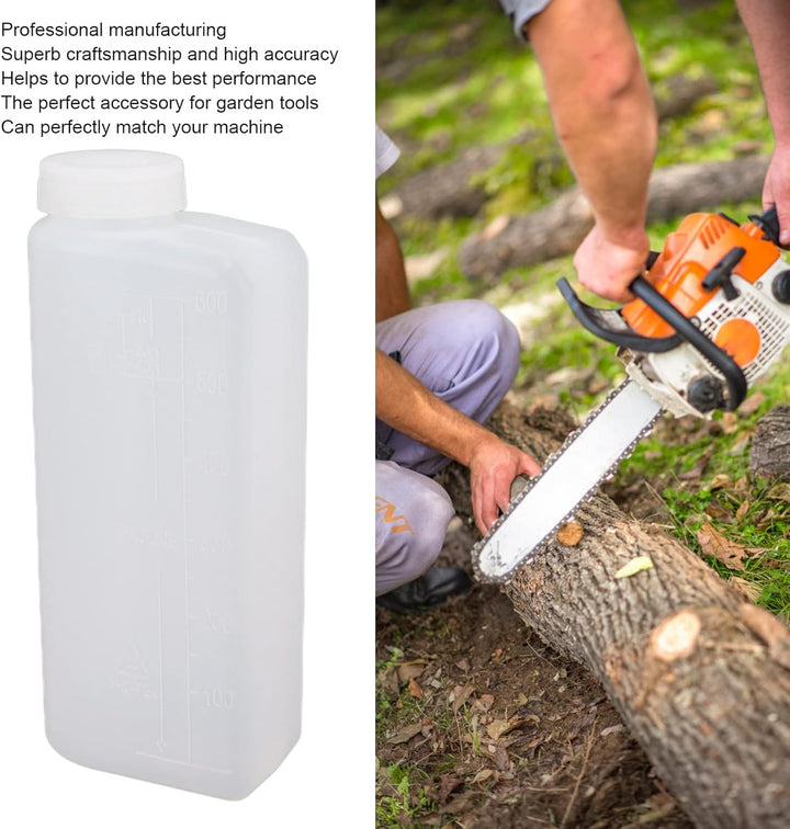 2 Stück 600 Ml 2-Takt-Ölmischflasche, Öl-Benzin-Kraftstoff-Mischflasche, Professionelle Öl-Mischflas