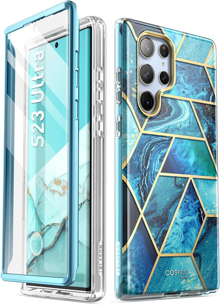 i-Blason Glitzer Hülle für Samsung Galaxy S23 Ultra 5G Handyhülle Bumper Case 360 Grad Schutzhülle G