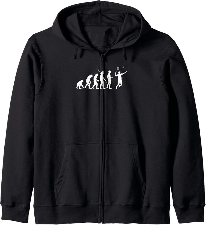Evolution Badmintonspieler - Federball Badminton Kapuzenjacke