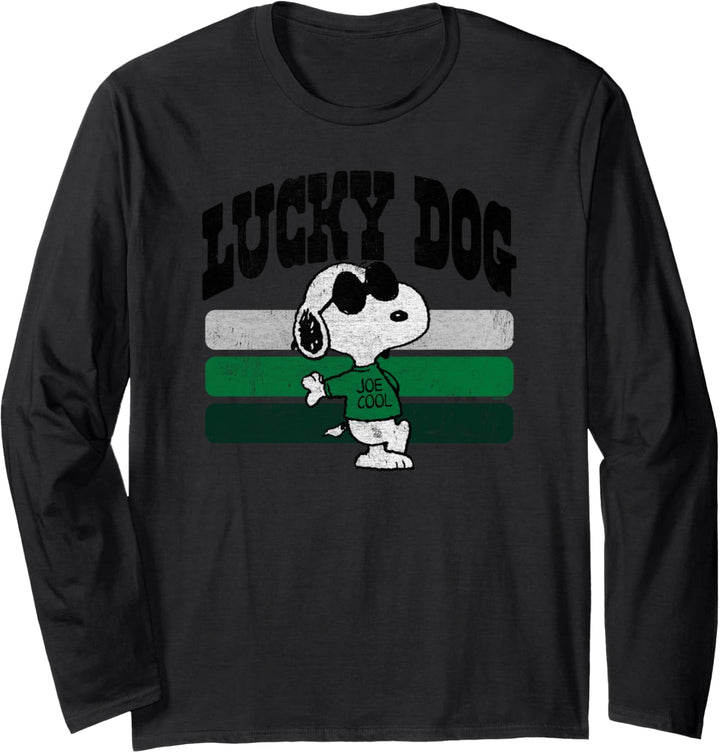 Peanuts St Patrick's Day glücklicher Hund Langarmshirt