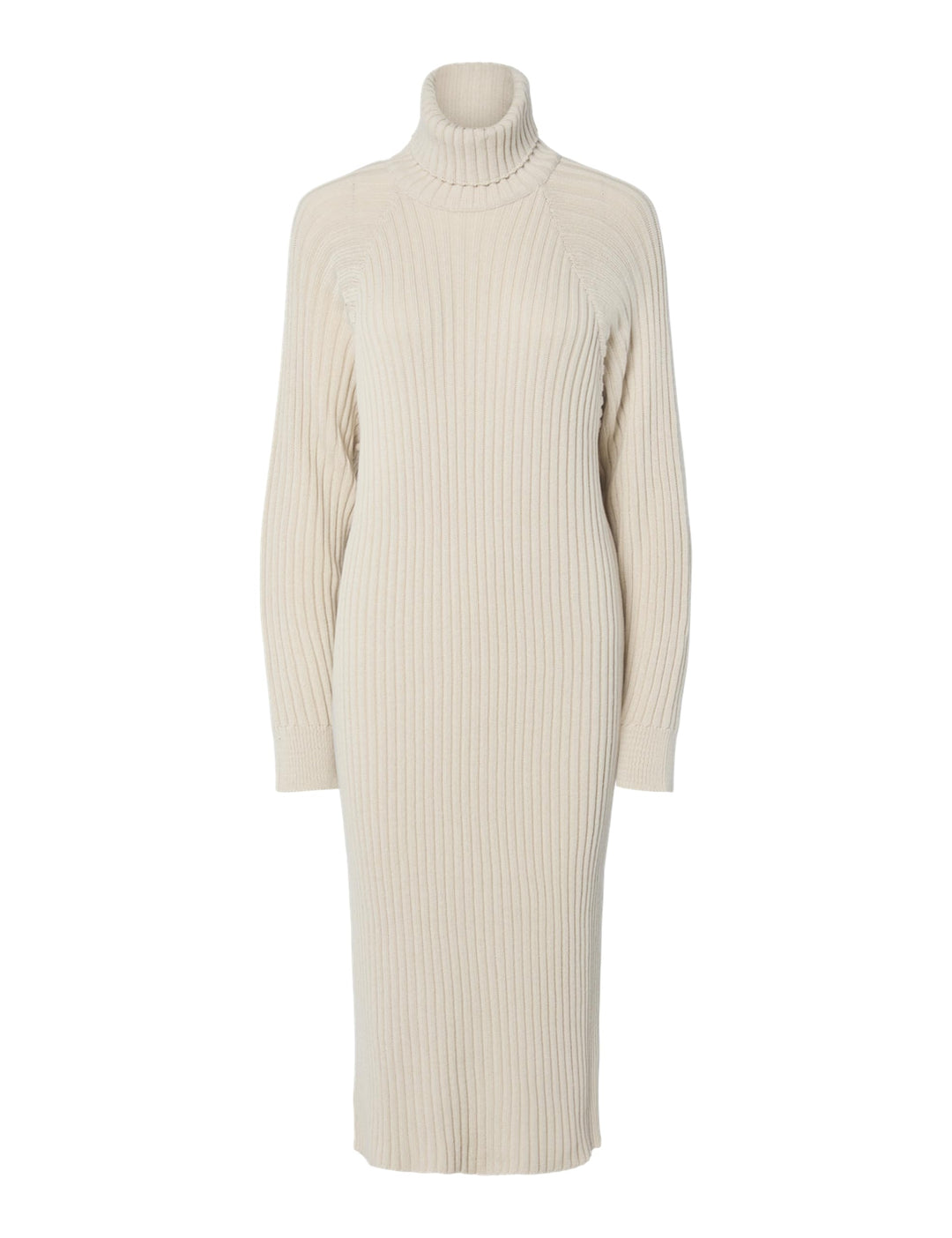 YAS Damen Yasmavi Knit Midi Rollneck Dress S. Noos Strickkleid, XS Birch