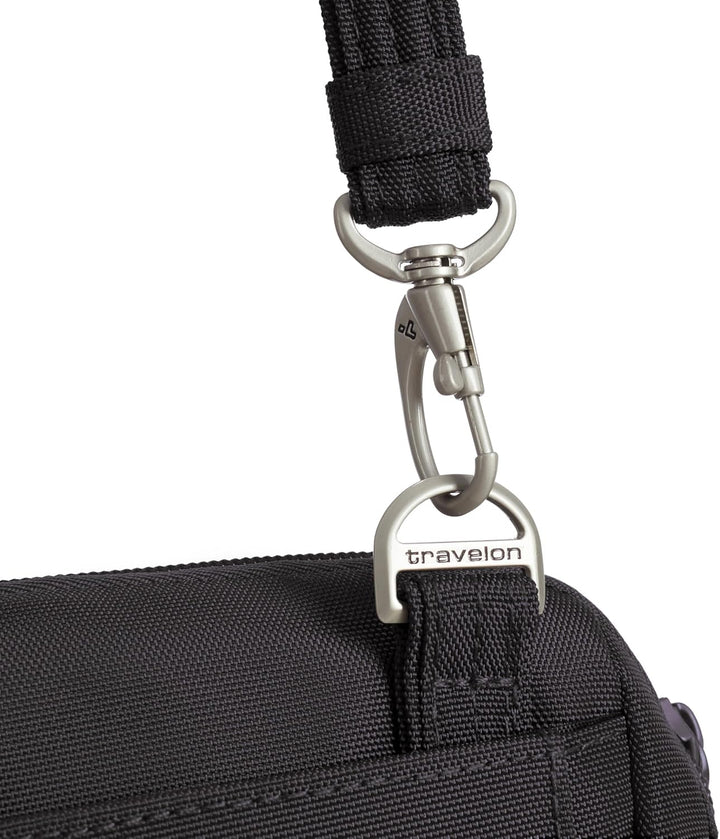 Travelon Damen Classic Convertible Crossbody &amp; Waist Pack Crossbody-Umhängetasche 8 x 7 x 2 Schwarz,