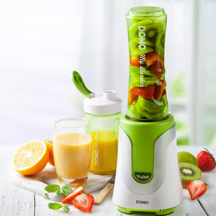 DOMO DO436BL Smoothy-Maker Multimixer - My Blender - Inklusive 600ml und 300ml Flasche - Grün Green,