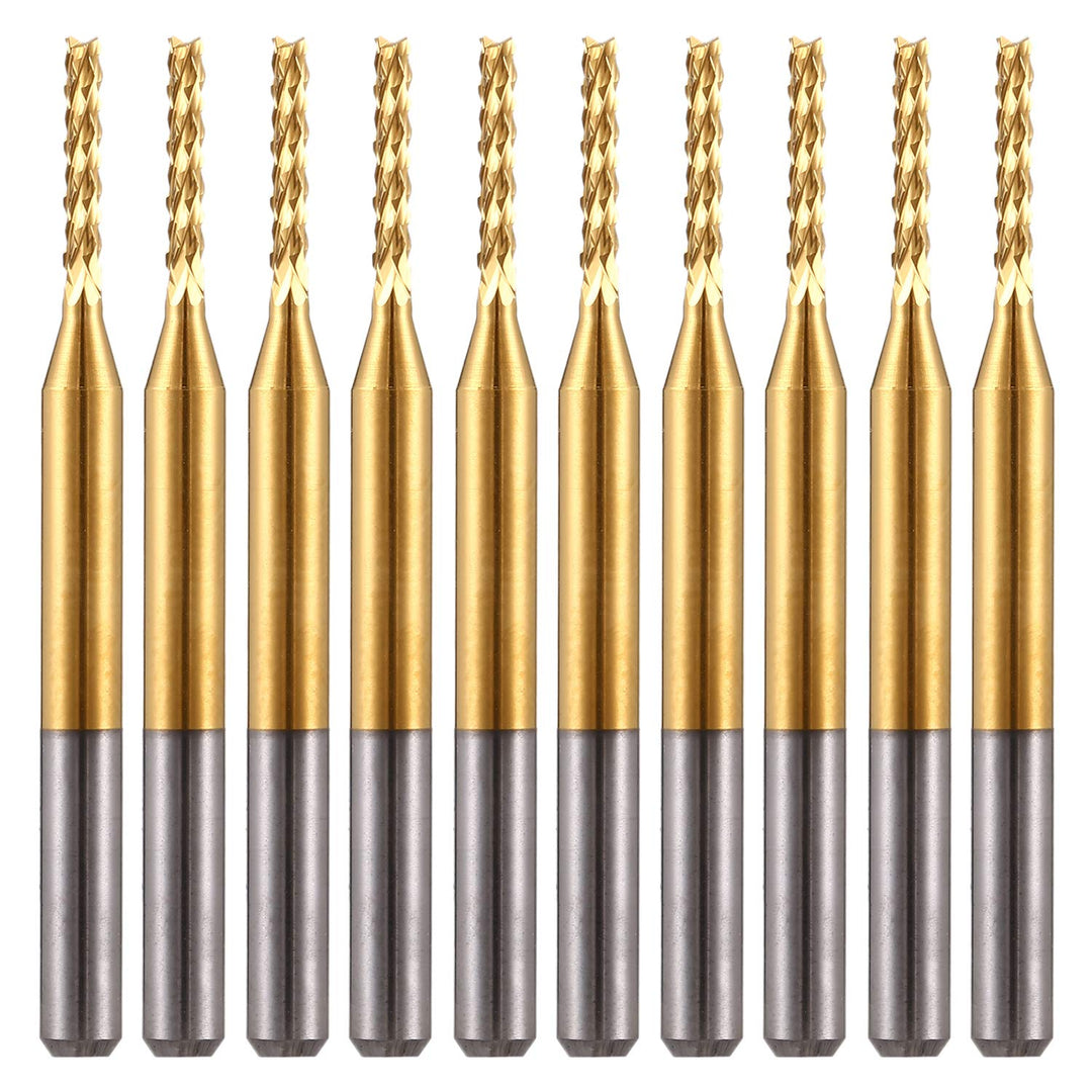 EU_HOZLY Titanium Coat Carbide 1,5mm Fräser CNC Rotary Burrs Set Maisfräser Cutter PCB Router Bits P
