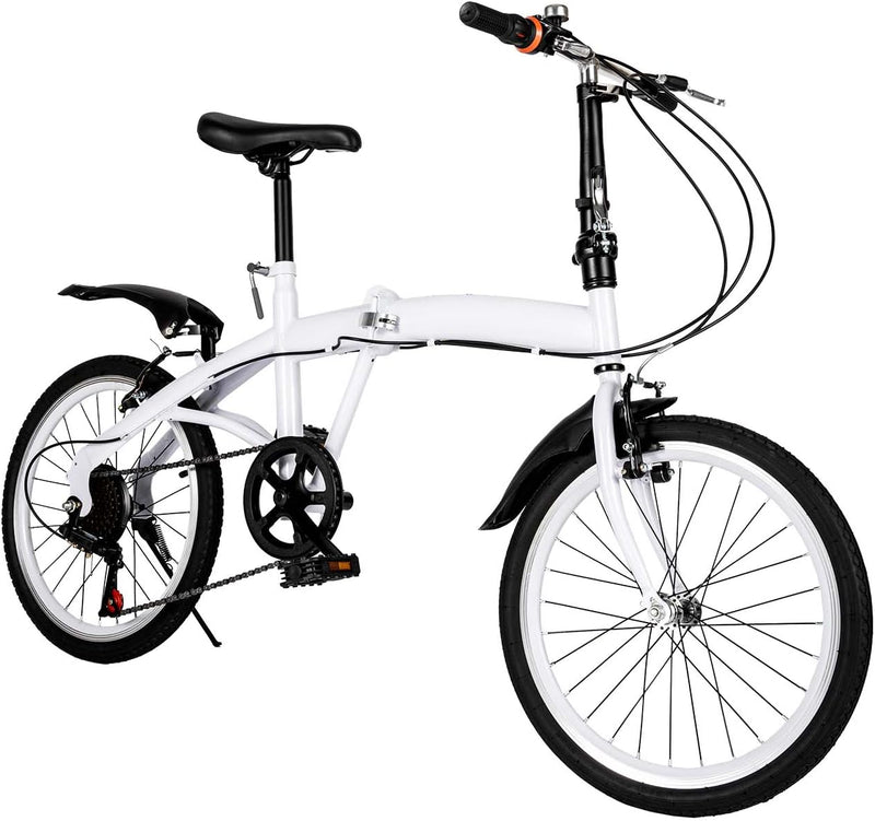 20" 7-Gang Faltrad Klappfahrrad Klapprad Folding FahrräDer Faltbare Erwachsene City Bike Faltbares E
