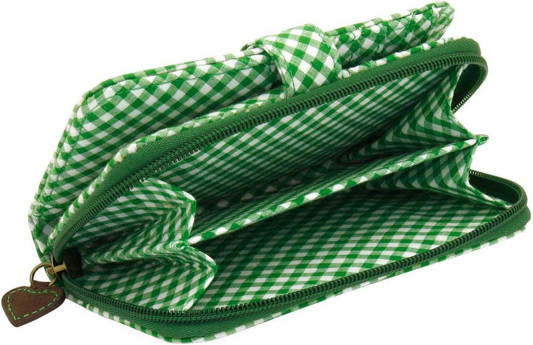 Friedrich 23 RV-Damenbörse, Bavaria, Velvet, Münzbörse, 16 cm, Braun/Grün, Braun/Grün