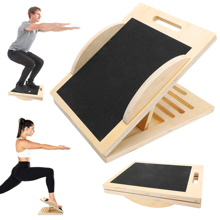 Balance Board Wadendehner aus Holz, Einstellbares Rutschfestes Balanceboard Schrägbrett Erwachsene f