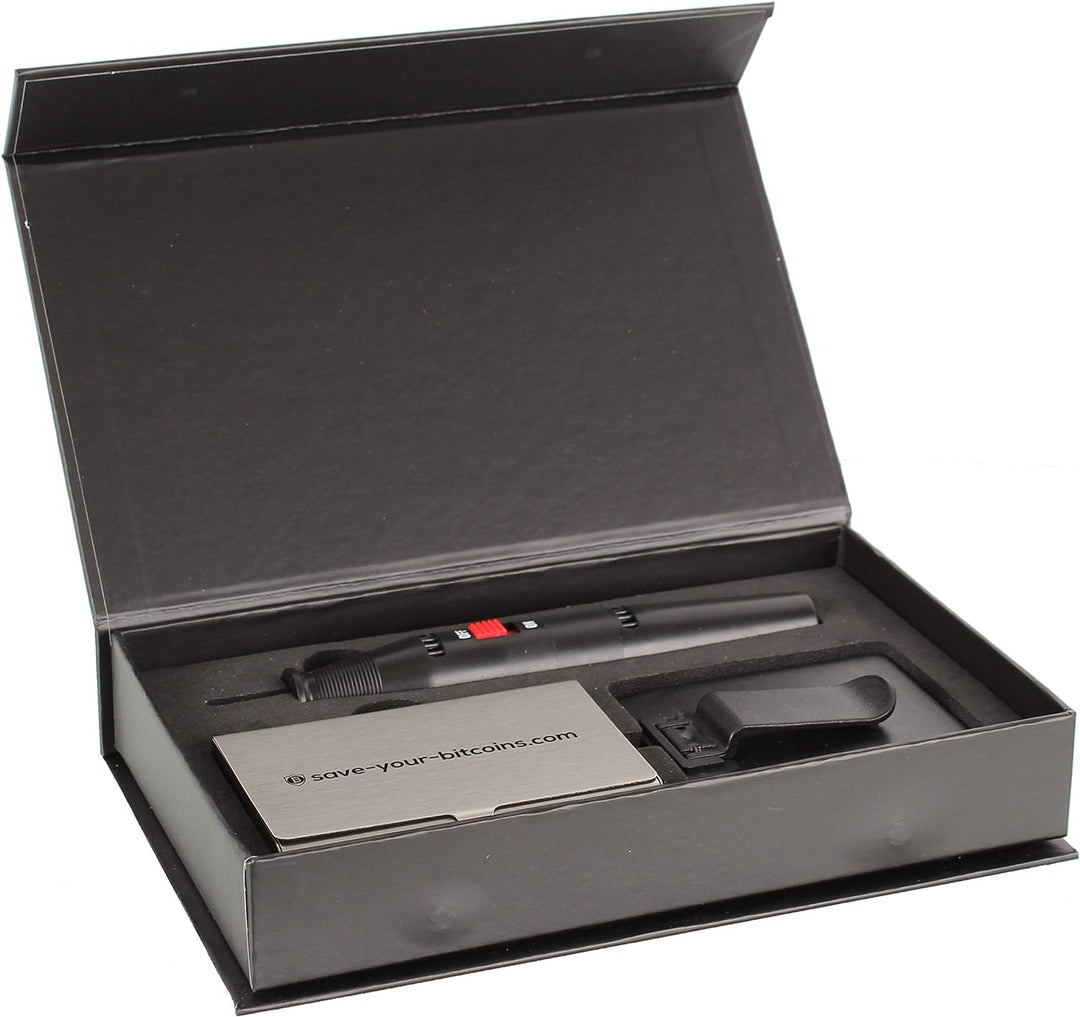 Save-Your-Bitcoins Private Key - Recovery Metallplatte aus Edelstahl (V4A), Kit mit 3 Platten + Grav