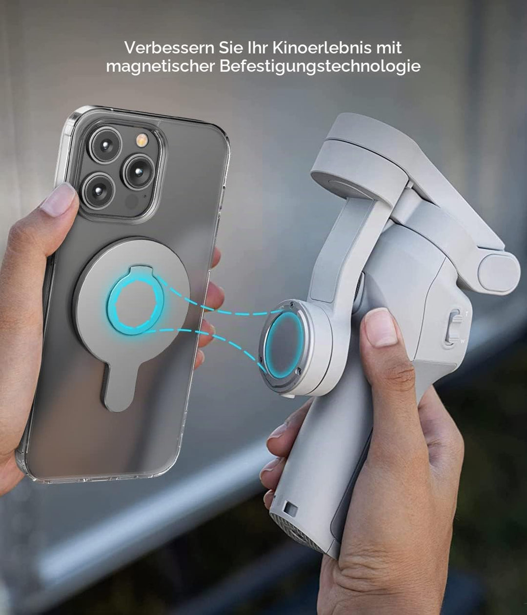Encased Magnetischer Adapter für DJI OM Smartphone Gimbal Stabilisator - kompatibel mit MagSafe (DJI