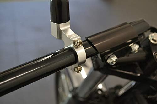 Motorrad Spiegel Halterung 10mm Im Uhrzeigersinn Gewinde X 2 IN Silber Für 22mm Lenker