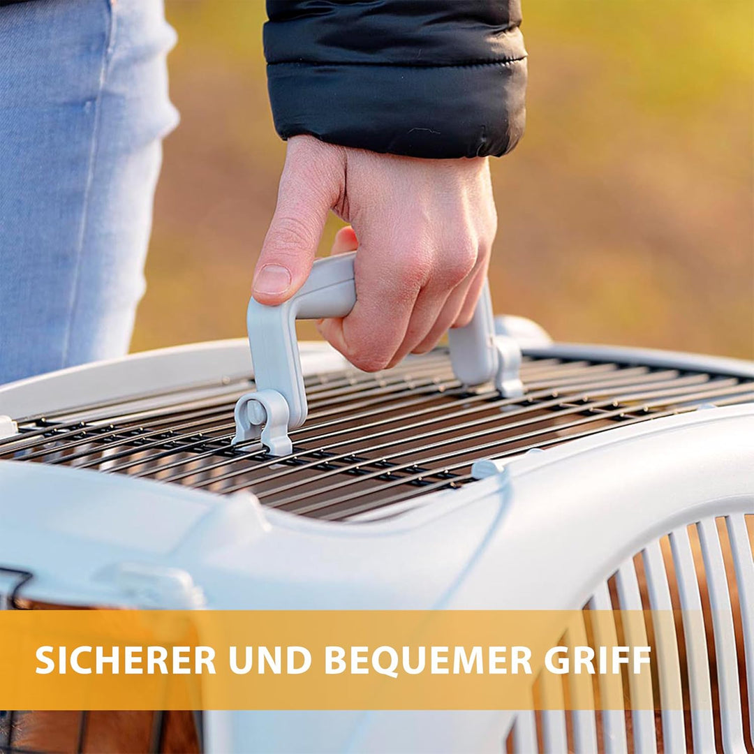 Ferplast Transportbox für Haustiere Hundebox für kleine Hunde und Katzen Atlas deluxe 20 Open, Trans