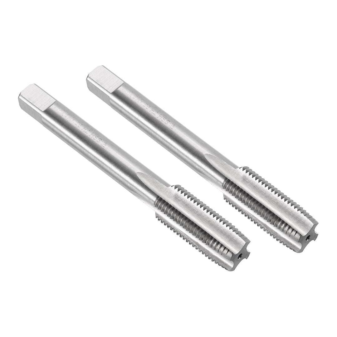 QUARKZMAN 2 Stück HSS Gewindebohrer, M12 x 1,25 Metric Gewindeschneider, Linksgewinde M12 x 1.25, M1