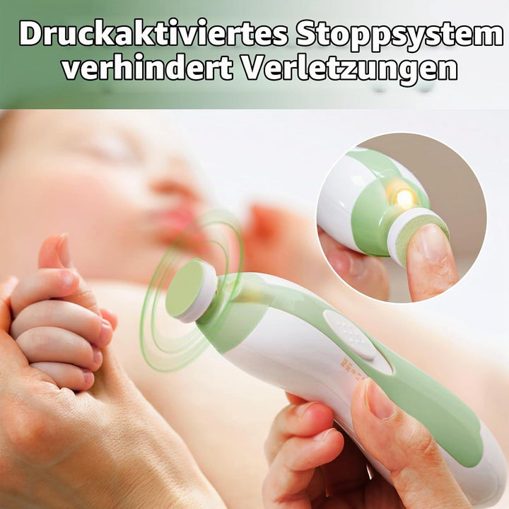 haakaa Baby Nageltrimmer Elektrisch Baby Nagelknipser Set für Neugeborene, Kleinkinder oder Erwachse
