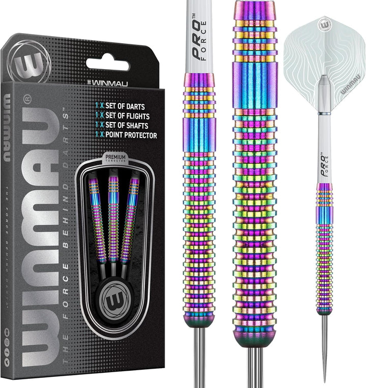 WINMAU Solaris Pro Specialist Dartpfeile-Set, Wolframstahl, mit Flights und Schäften (Stiele) 21 g u