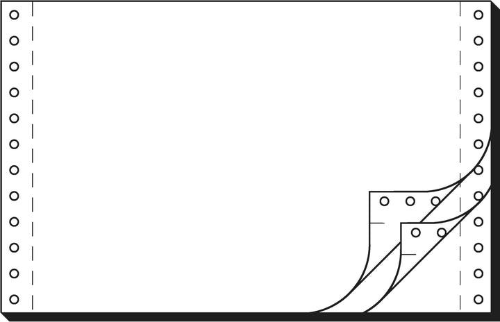 SIGEL 36243 Endlospapier 6 Zoll x 240 mm (A5 quer), 56/53/57 g, 1200 Sätze LP, SD, 3fach