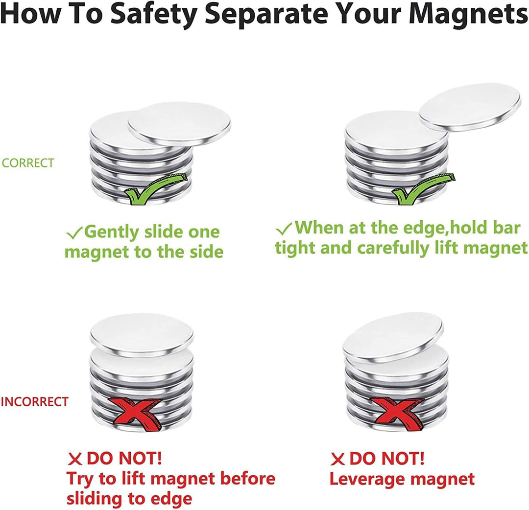 Magnete Stark, 6 Stück 30 x 3 mm 8 KG Ziehen Neodym Magnete Extra Stark, Magnete für Magnettafel, Ma