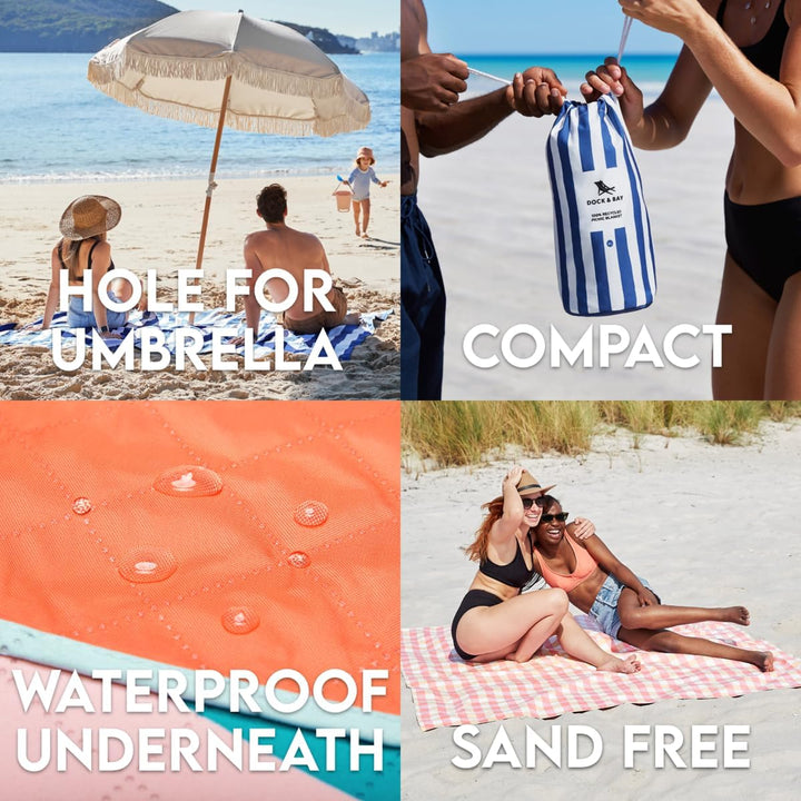 Dock &amp; Bay Picknickdecke - Schnell trocknend und wasserfest - 100% recycelte Materialien - Extra Lar